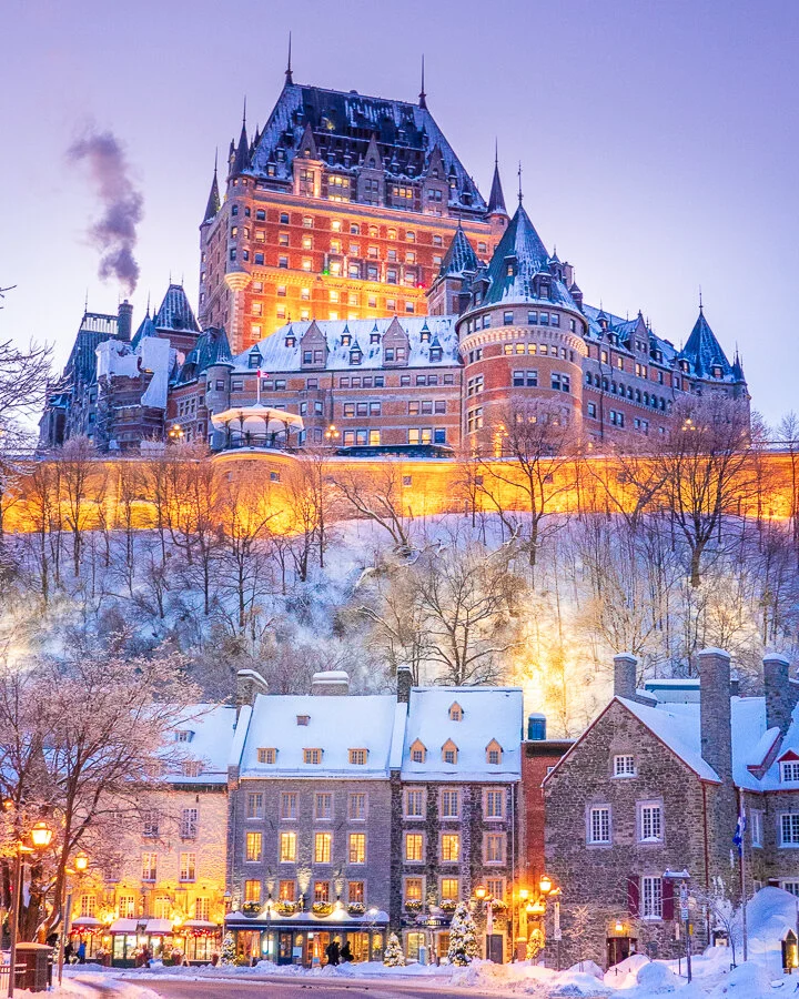 Castle Covered In Snow